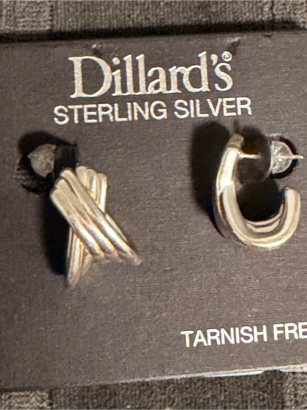 Dillard's Sterling Silver Knot & Huggie Earring Set - Silver